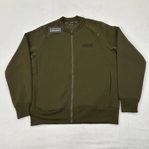 Caesars Rewards Las Vegas Resorts Olive Green Full Zip Up Sweatshirt Sweater S